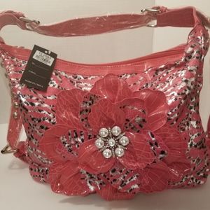 Pink & black & white Bling Purse